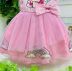 Vestido Infantil Rosa Princesa com Sobreposição em Tule Estampado e Bordado Turma da Mônica Mon Sucr