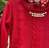 Vestido Infantil Vermelho Tricot com Saia Babados de Renda e Tule Yoyo